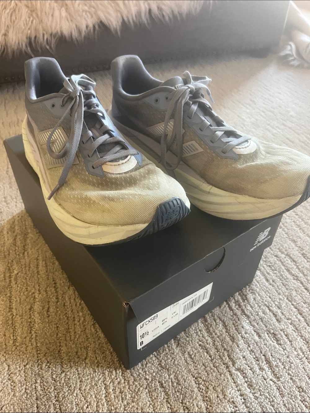 New Balance Rebel Fuel Cell light green, blue and purple Running Shoes